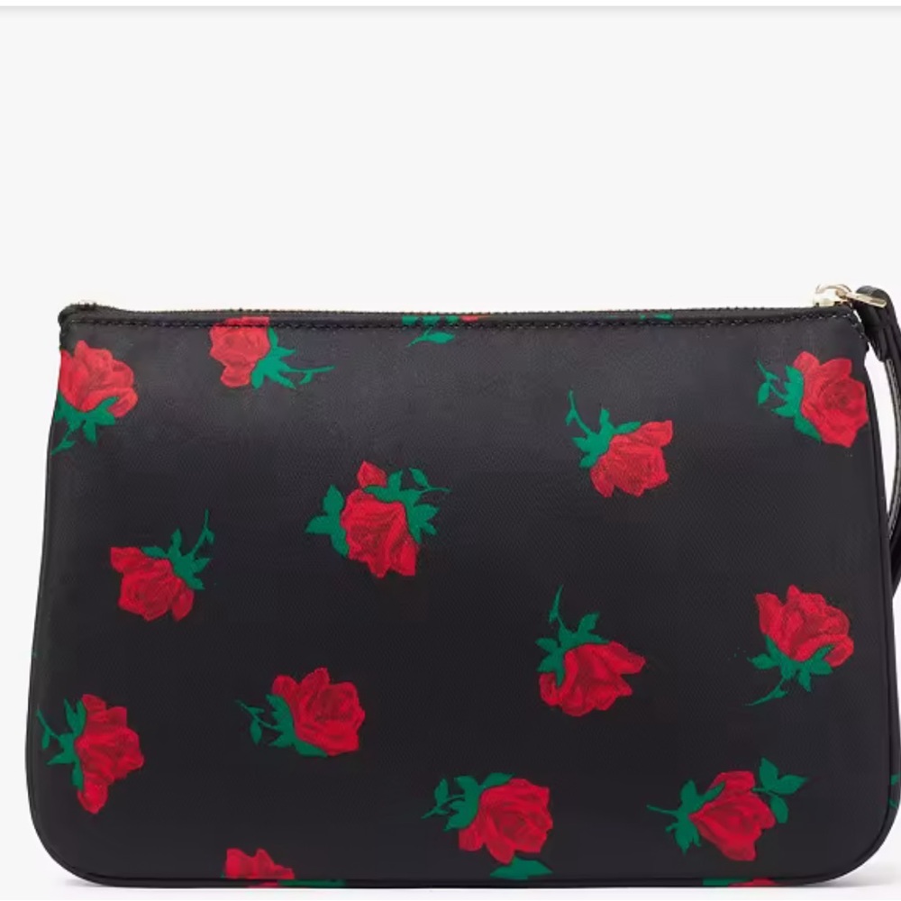 Kate Spade CHELSEA ROSE TOSS PRINTED MEDIUM WRISTLET POUCH nwot - Picture 2 of 6